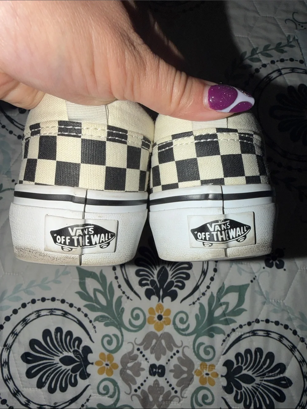 Vans Kids Checkerboard Slip-On - Black & Cream